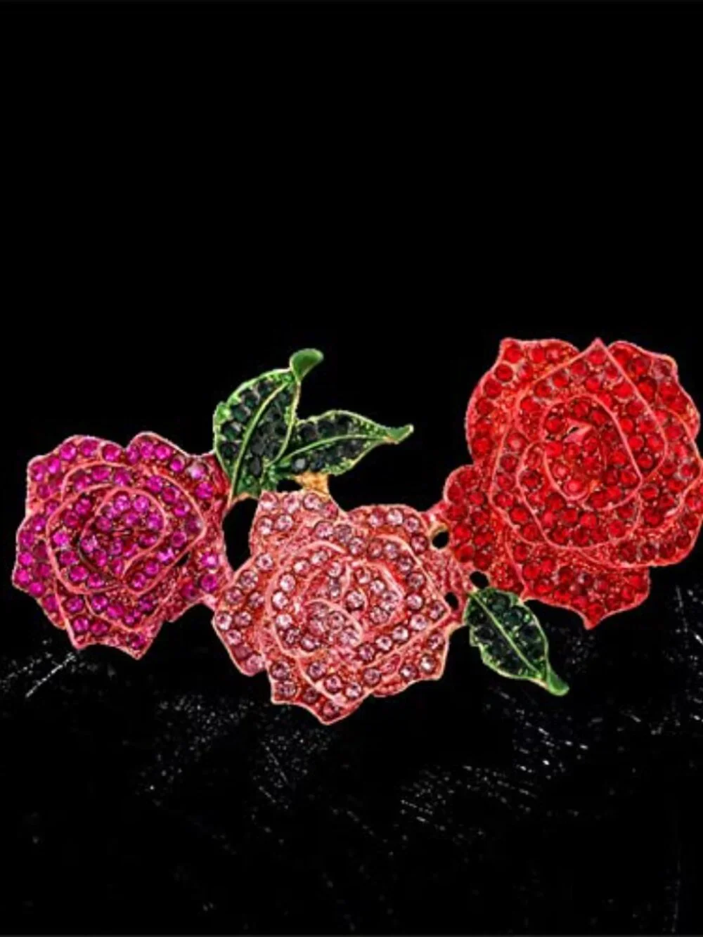 New - Fashion rose‎ brooch Rhinestone alloy botanical corsage Korean popular